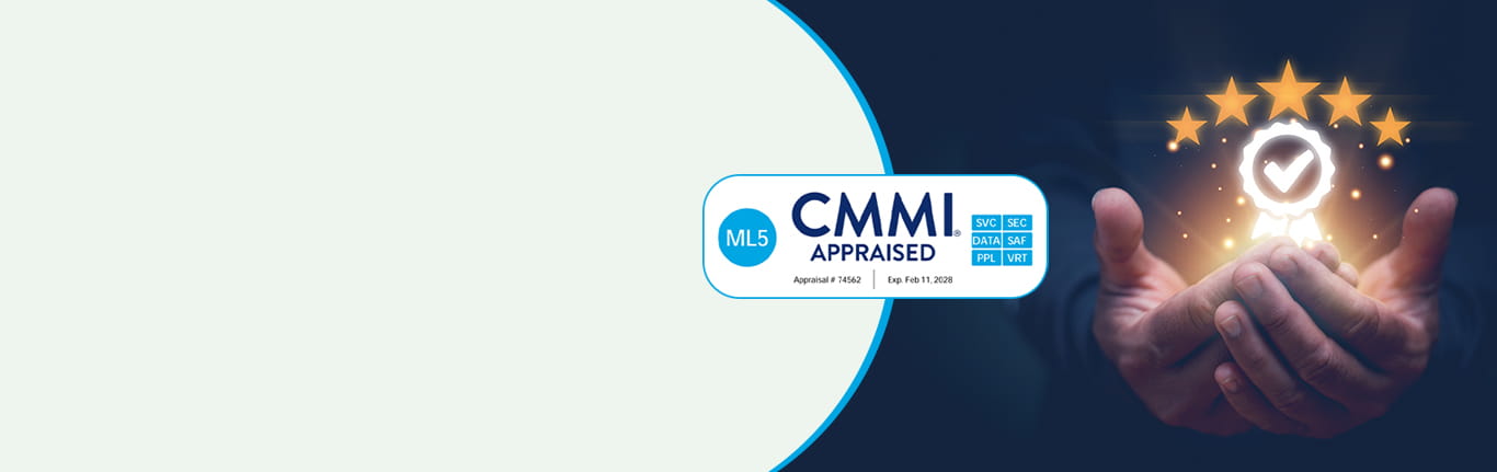 CMMI V3 maturity level 5 across six critical domains
